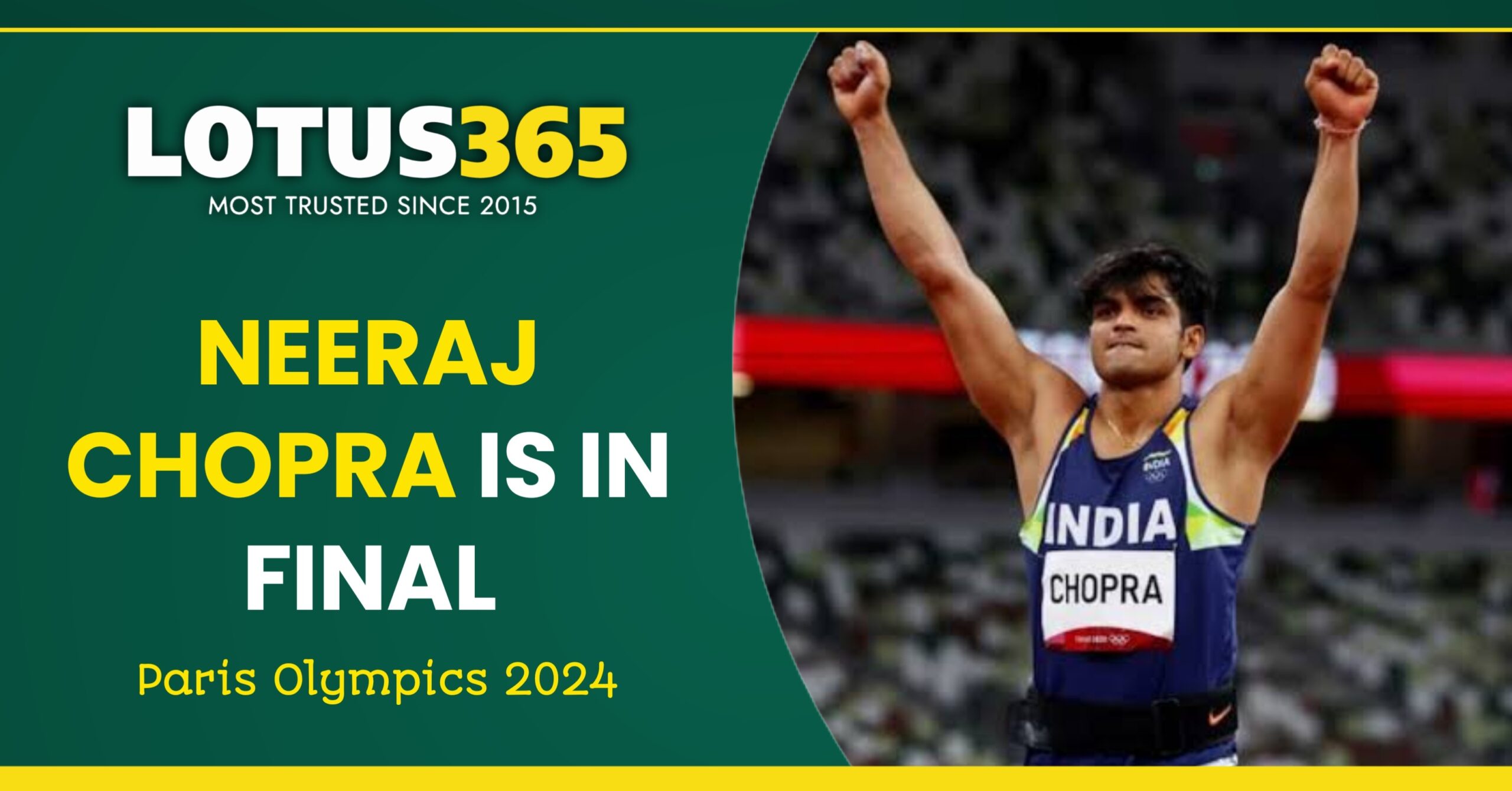 Neeraj Chopra Wins Silver in Javelin at Paris Olympics 2024: Lotus365