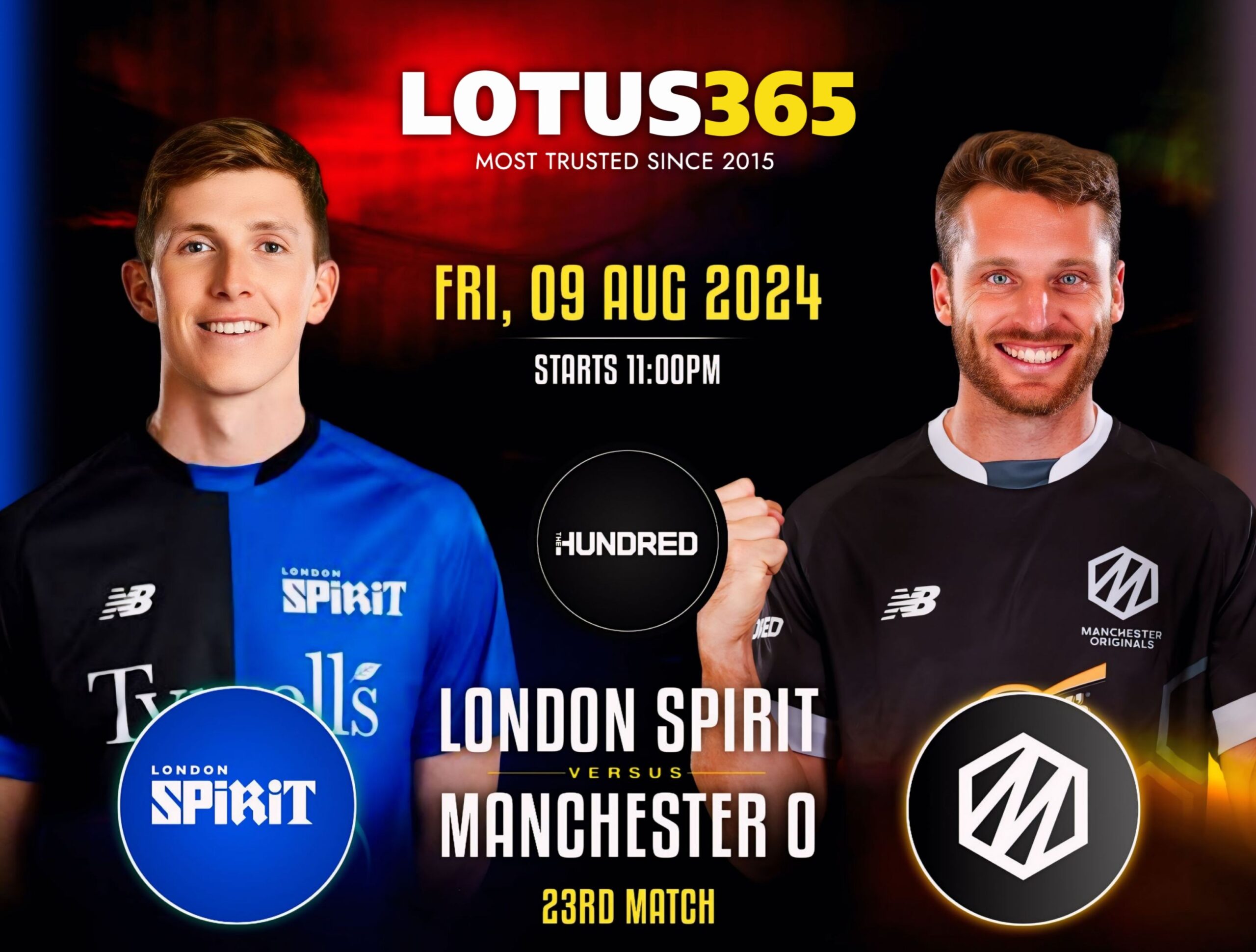 August 9, 2024: London Spirit vs. Manchester Originals: The Hundred’s 23rd Match