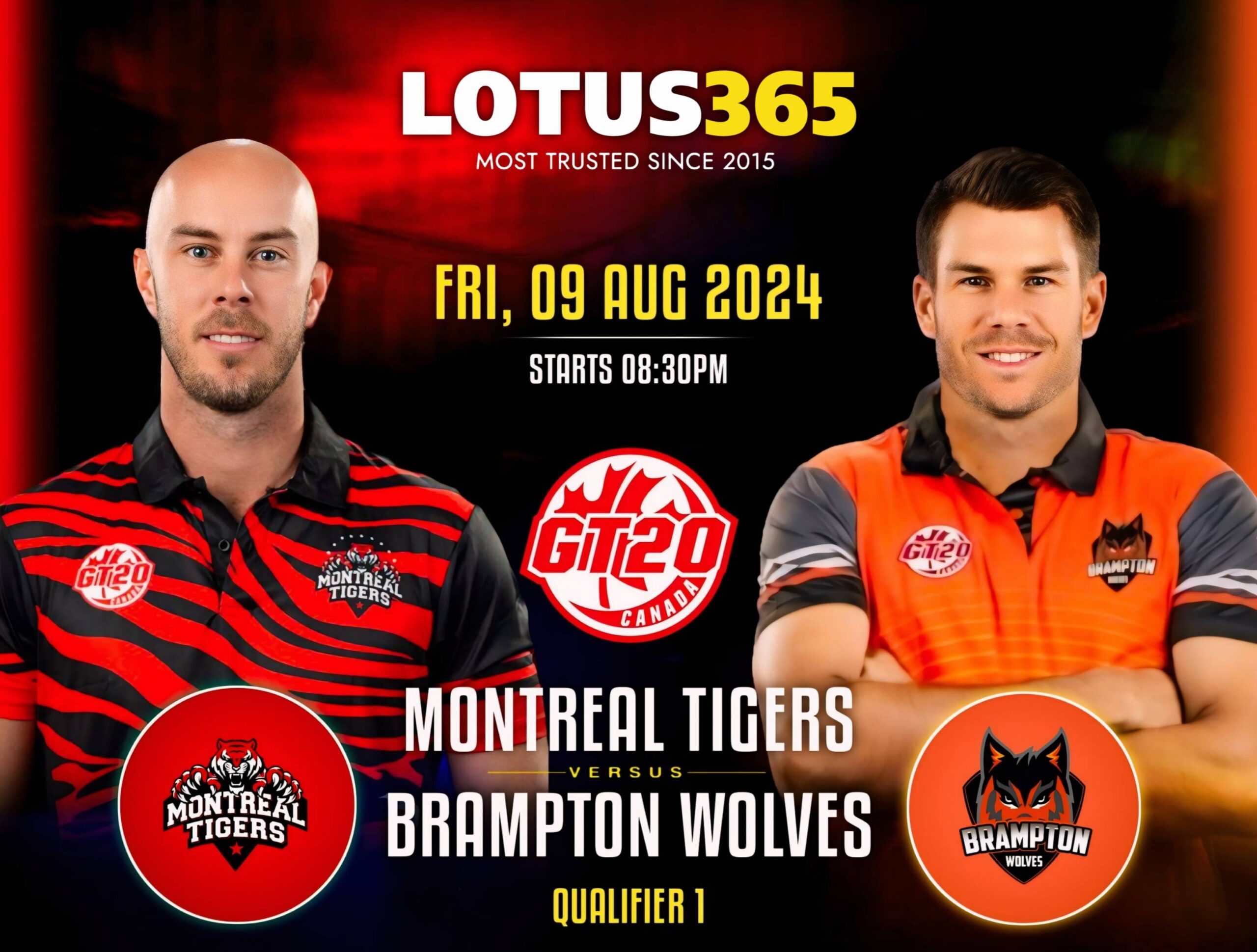 Brampton Wolves vs. Montreal Tigers: GIT20 Canada Qualifier 1 Matchup – Lotus365